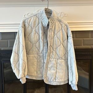 Blank NYC women's quilted denim jacket